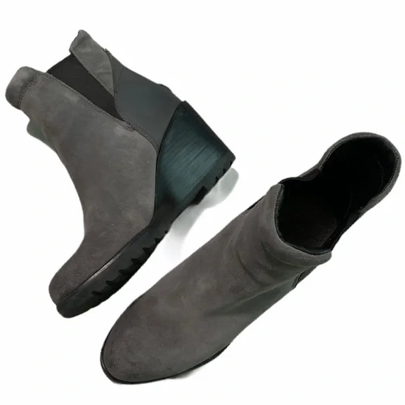 Sorel | Shoes | Sorel After Hours Gray Suede Chelsea Wedge  Sorel Quarry Gray Leather After Hours Chelsea Wedge Boot main image 0